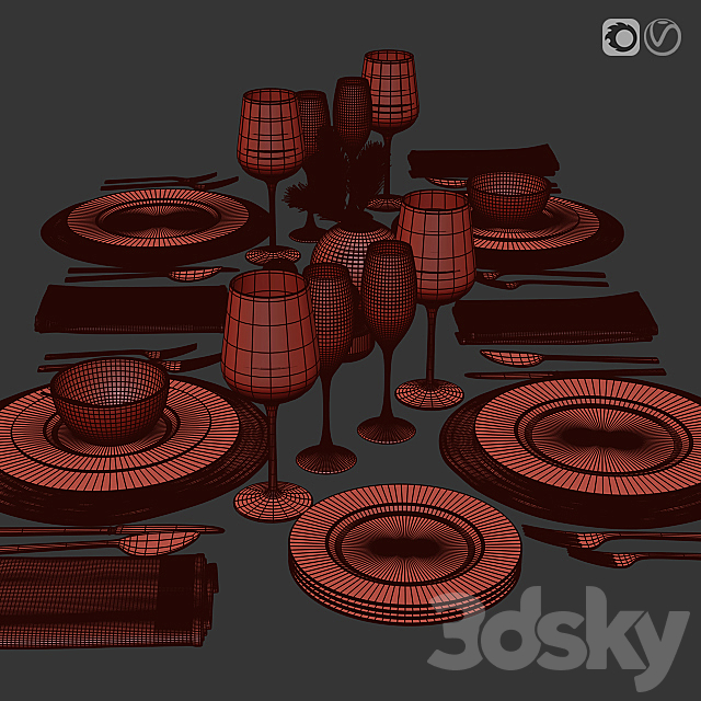 Table setting 29 3DSMax File - thumbnail 4