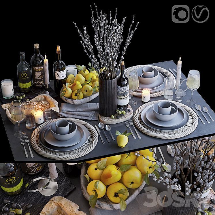 Table setting 30 3DS Max - thumbnail 1