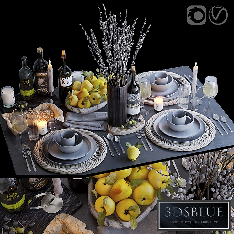 Table setting 30 3DS Max - thumbnail 3