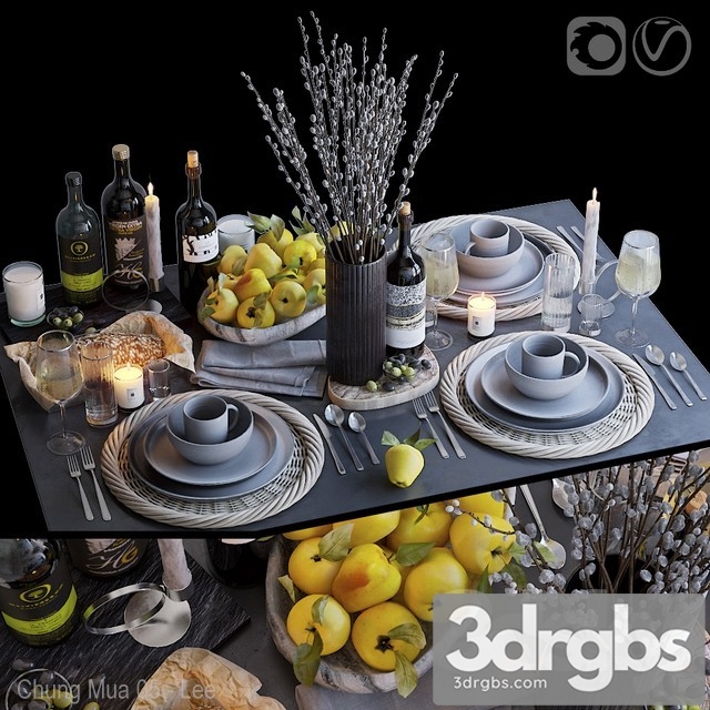 Table Setting 30 3dsmax Download - thumbnail 1