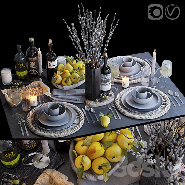 Table setting 30 3DSMax File - thumbnail 1