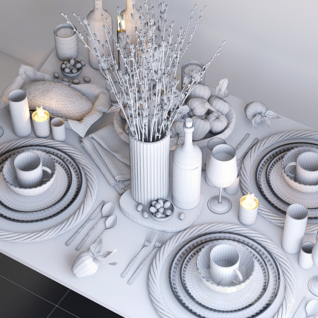 Table setting 30 3DSMax File - thumbnail 3