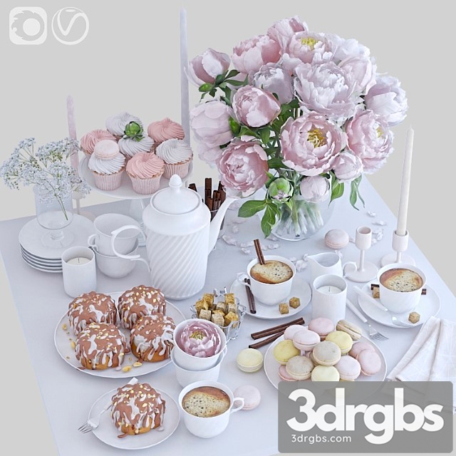 Table Setting 32 1 3dsmax Download - thumbnail 1