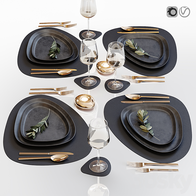 Table setting 32 3DS Max - thumbnail 1