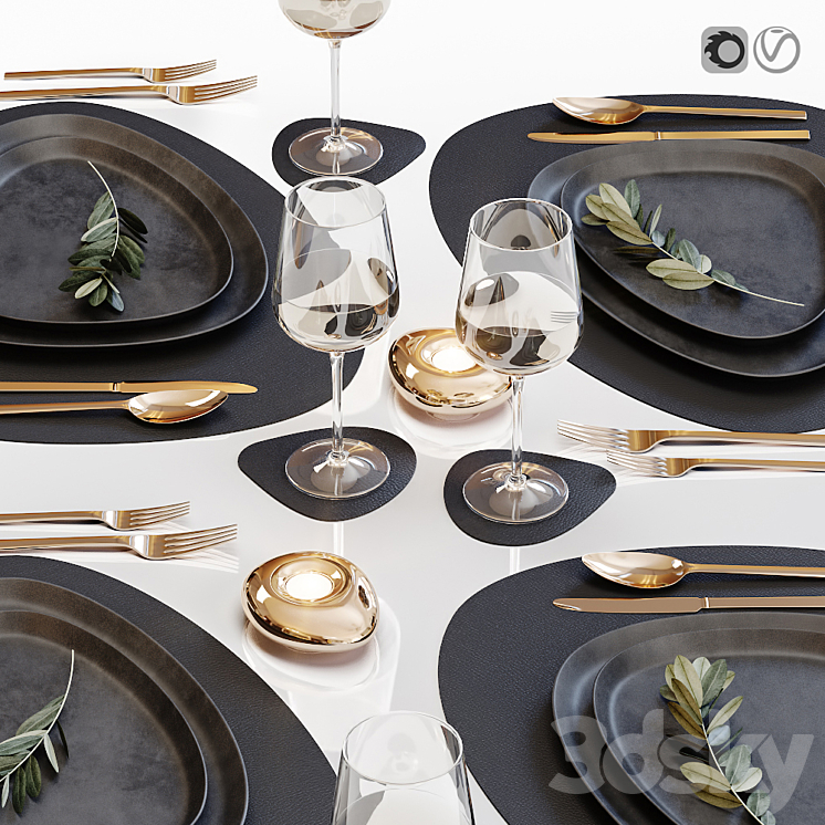 Table setting 32 3DS Max - thumbnail 2