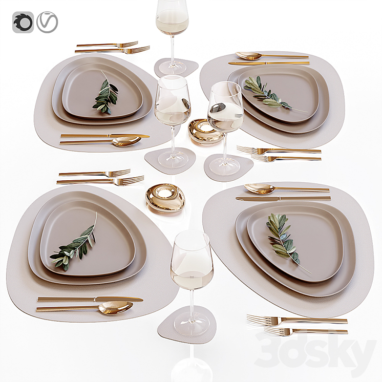 Table setting 34 3DS Max - thumbnail 1