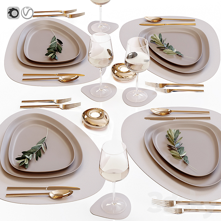 Table setting 34 3DS Max - thumbnail 2