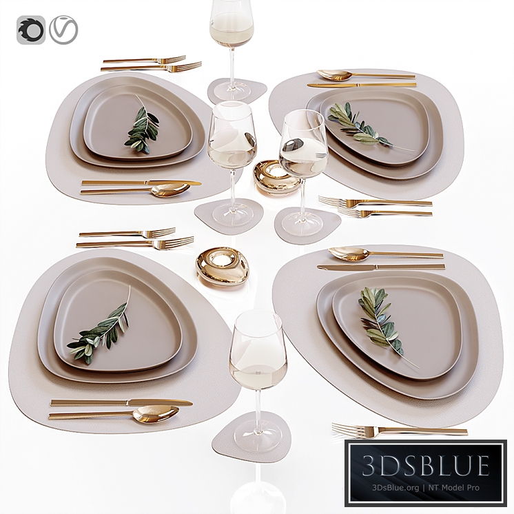 Table setting 34 3DS Max - thumbnail 3