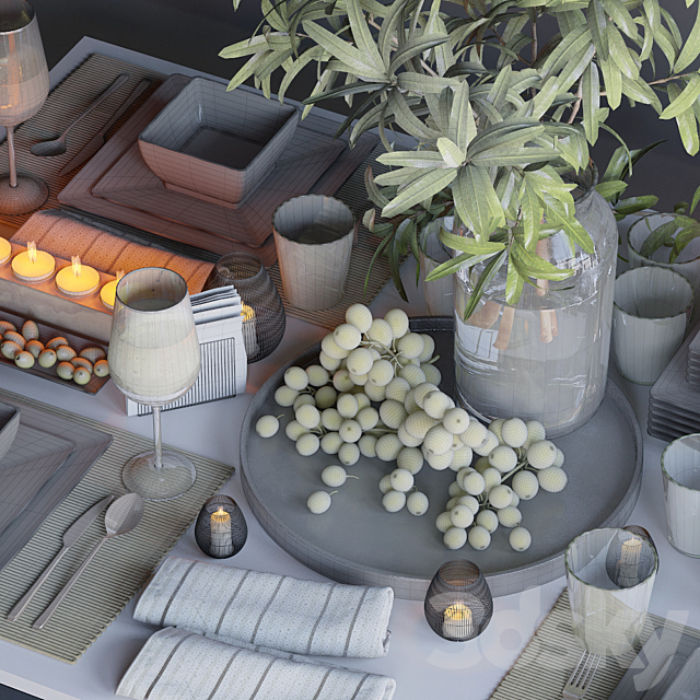 Table setting 34 3DSMax File - thumbnail 3