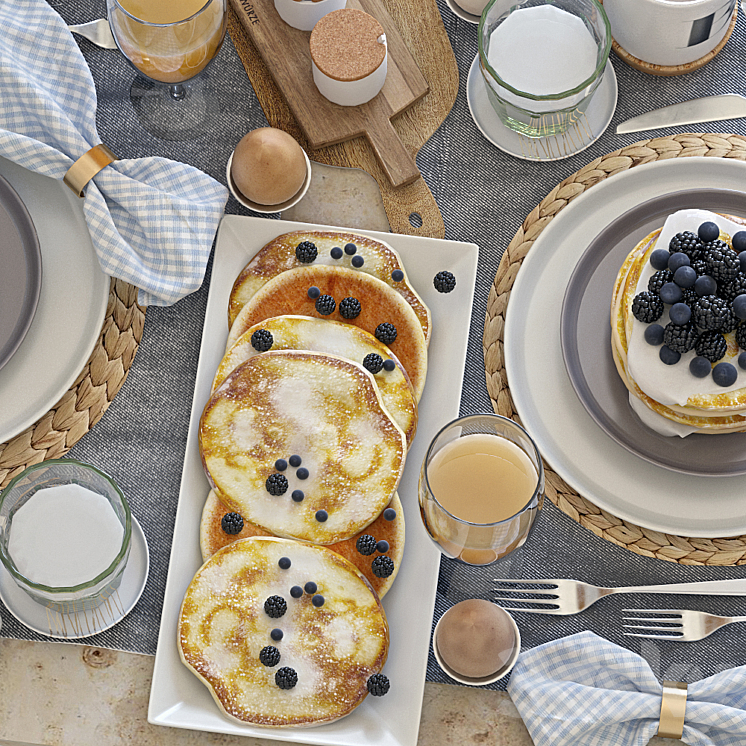 Table setting 38. Breakfast – 5 3DS Max - thumbnail 2