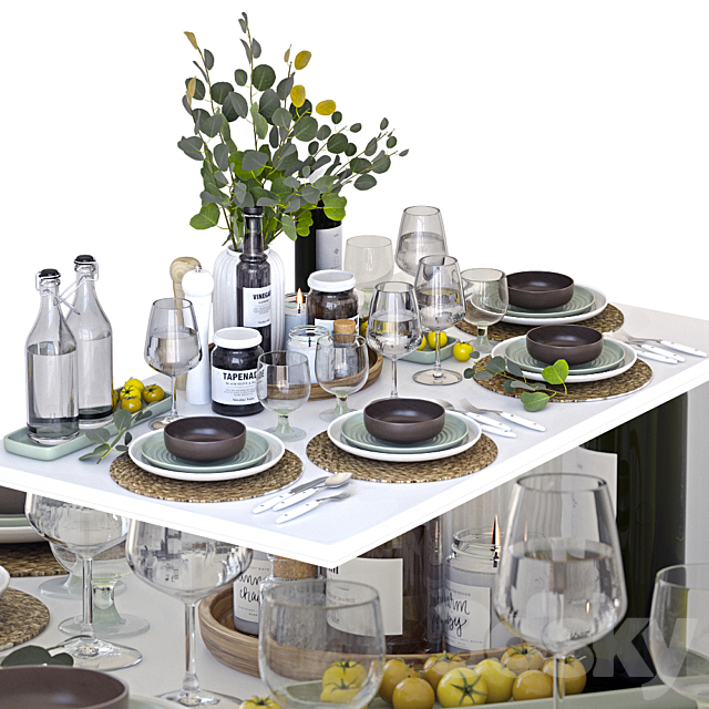 Table setting 3ds Max - thumbnail 1