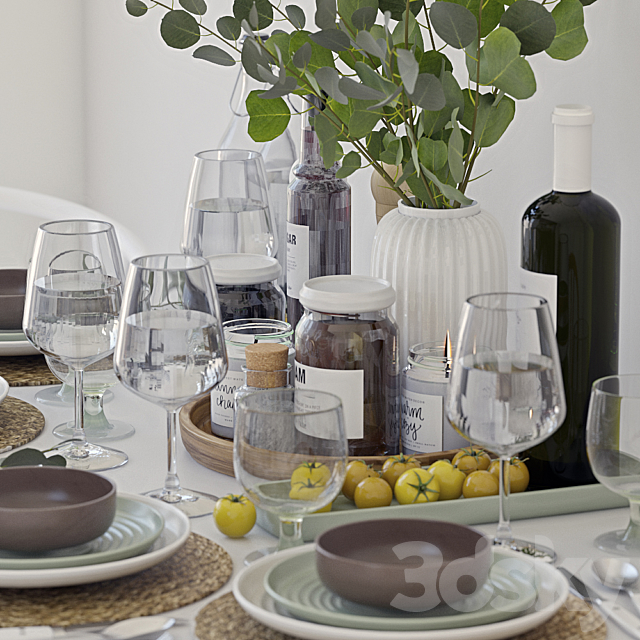 Table setting 3ds Max - thumbnail 3