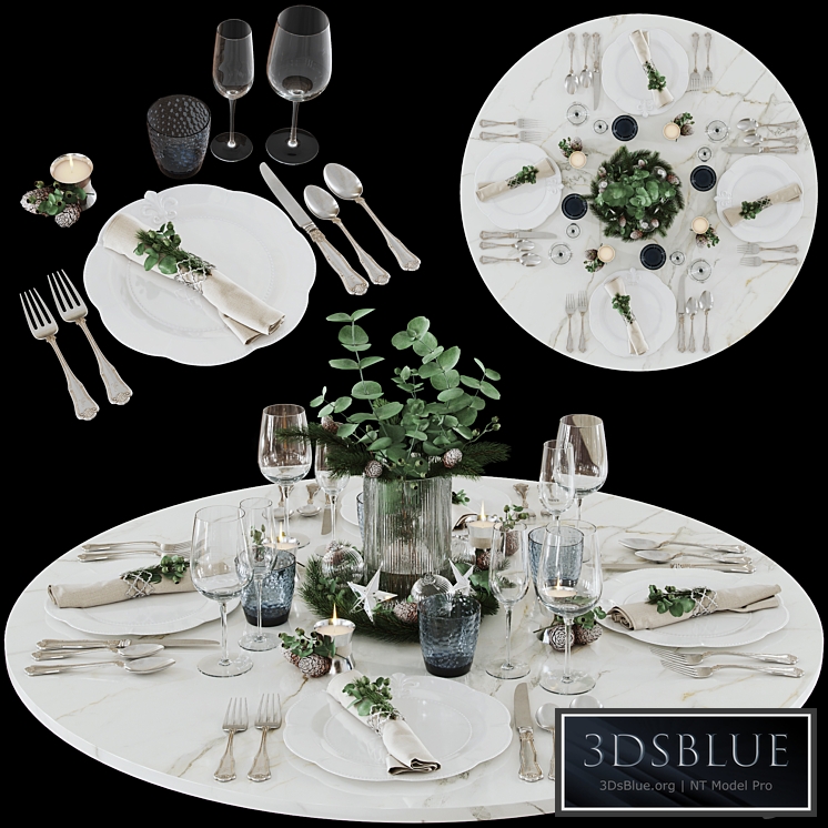 Table setting 3DS Max - thumbnail 3