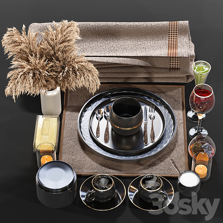 Table Setting 3DS Max - thumbnail 1