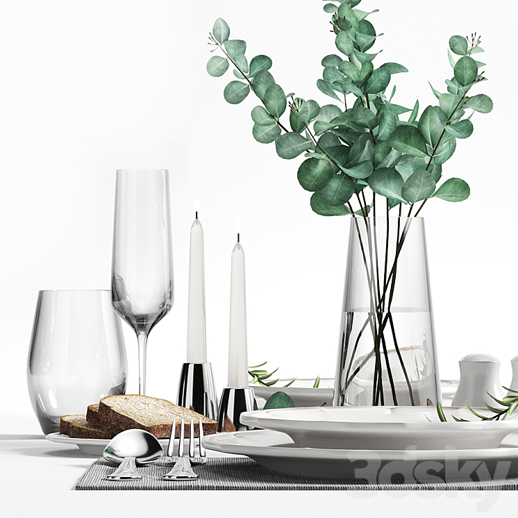 table setting 3DS Max - thumbnail 2