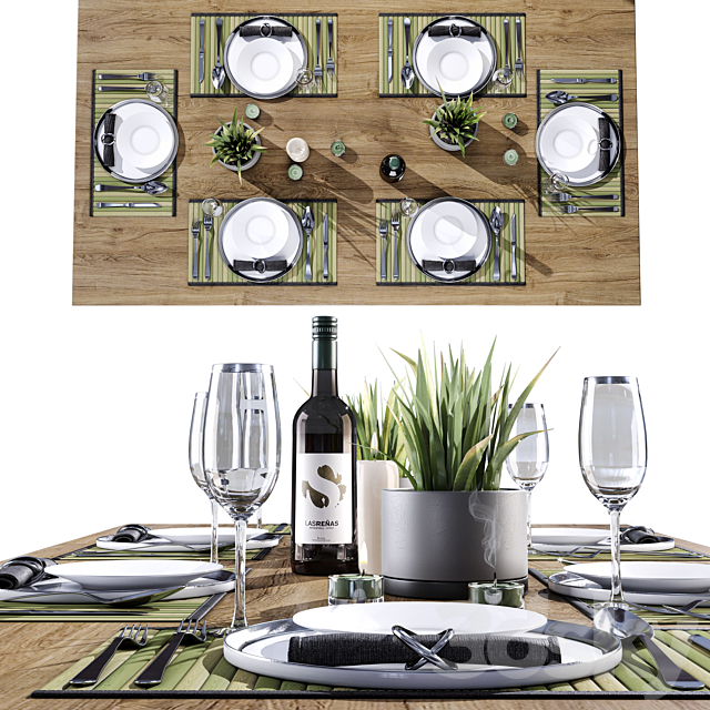 Table setting 3ds Max - thumbnail 2