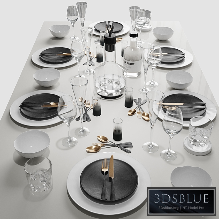 Table setting 3DS Max - thumbnail 3