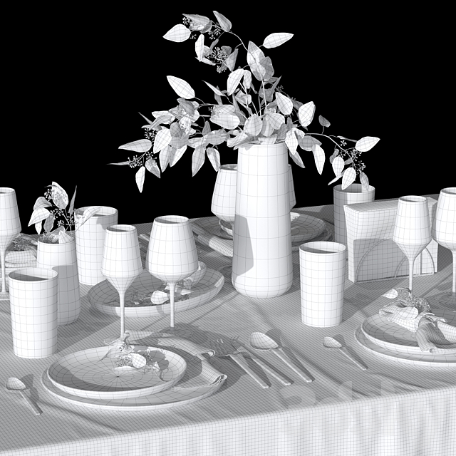 Table setting 3DSMax File - thumbnail 3