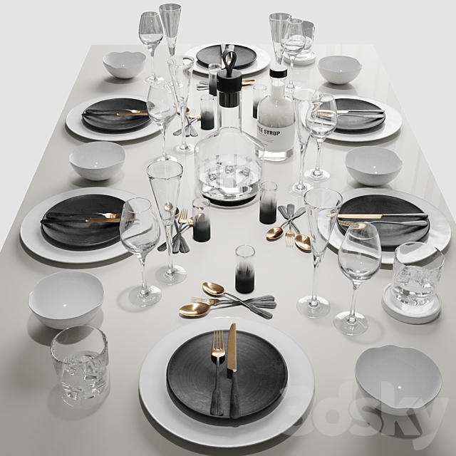 Table setting 3DSMax File - thumbnail 1