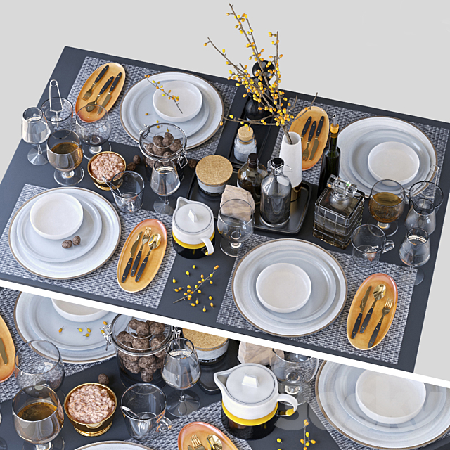 Table setting 3DSMax File - thumbnail 1