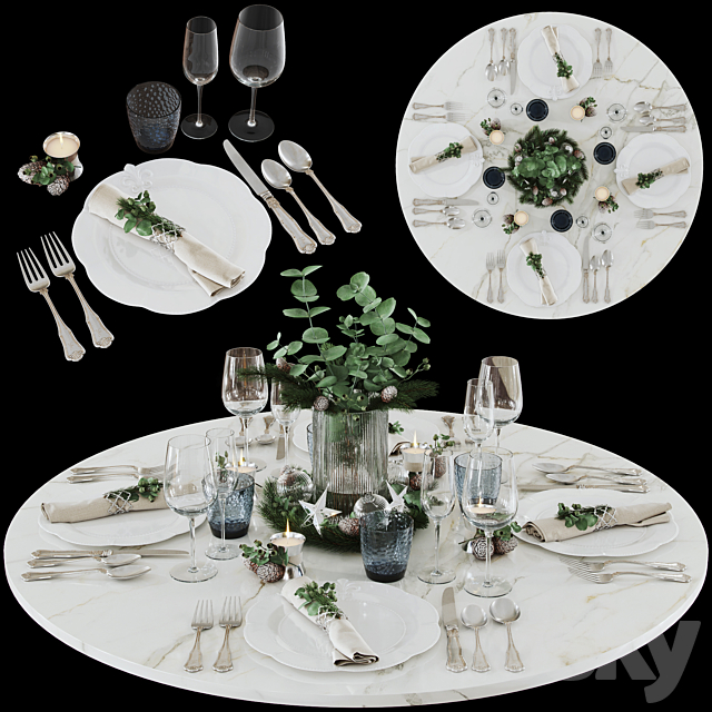 Table setting 3DSMax File - thumbnail 1