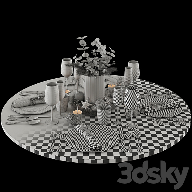 Table setting 3DSMax File - thumbnail 5