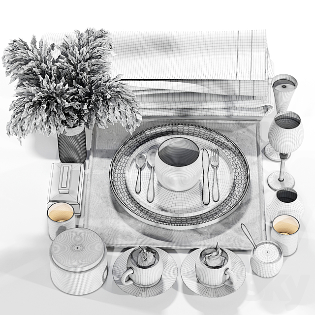 Table Setting 3DSMax File - thumbnail 5