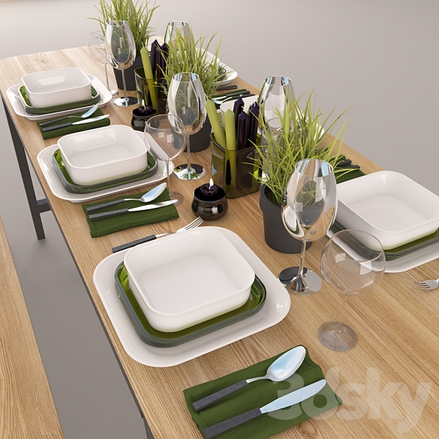 Table setting 3DSMax File - thumbnail 1