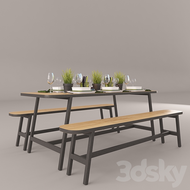 Table setting 3DSMax File - thumbnail 2