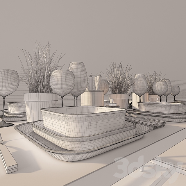 Table setting 3DSMax File - thumbnail 3