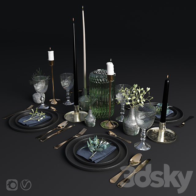 Table setting 3DSMax File - thumbnail 1