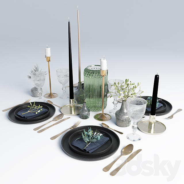 Table setting 3DSMax File - thumbnail 2