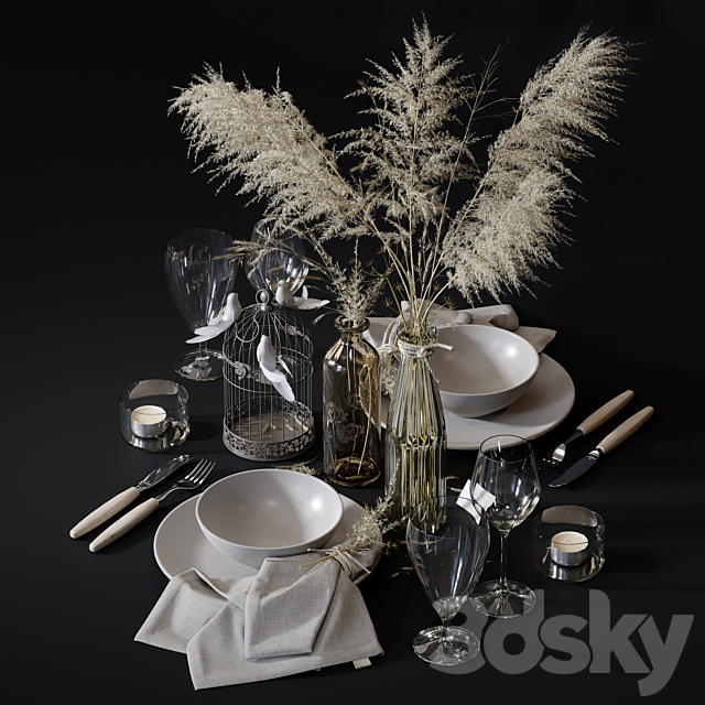 table setting 4 3ds Max - thumbnail 1