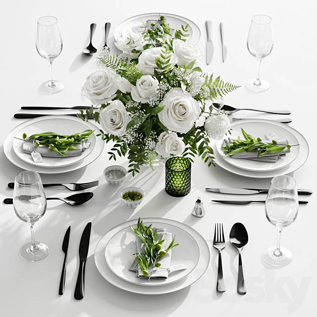 Table setting 4 3DSMax File - thumbnail 1