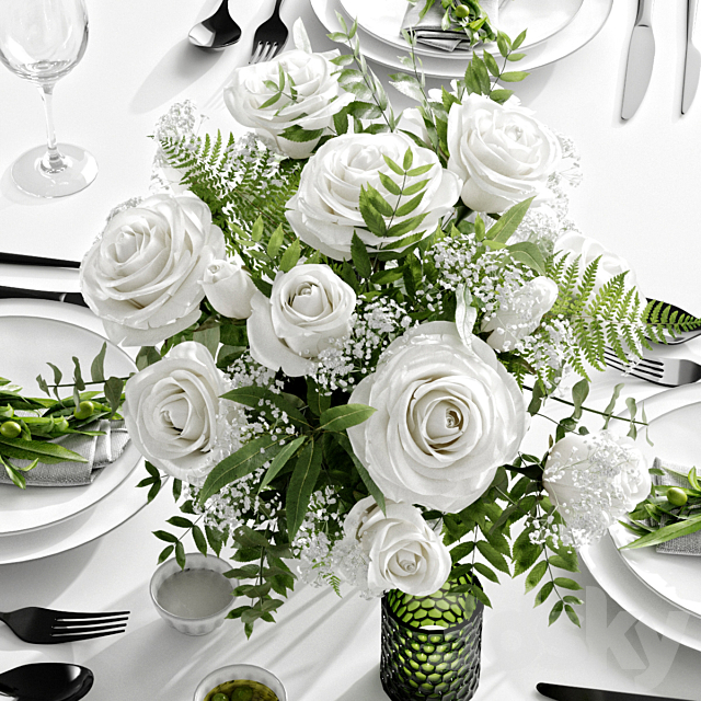 Table setting 4 3DSMax File - thumbnail 2