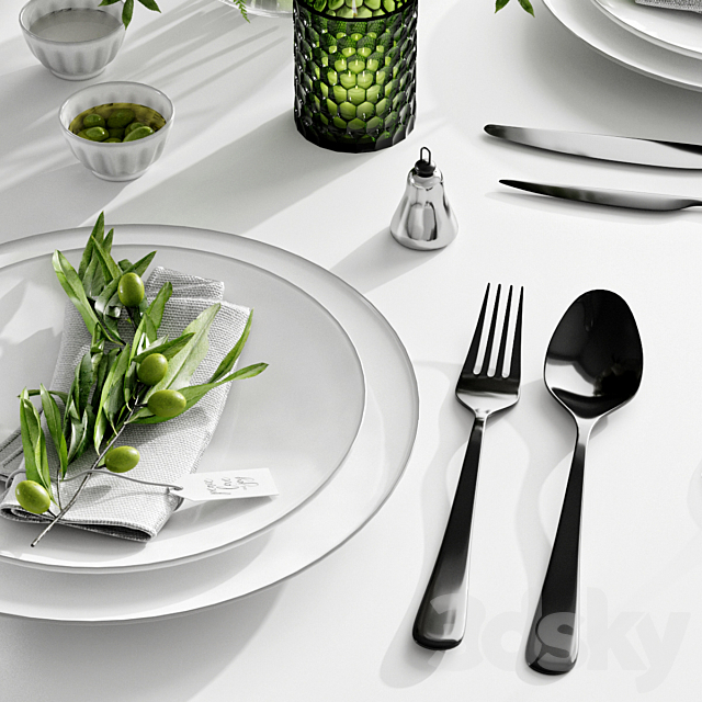 Table setting 4 3DSMax File - thumbnail 3