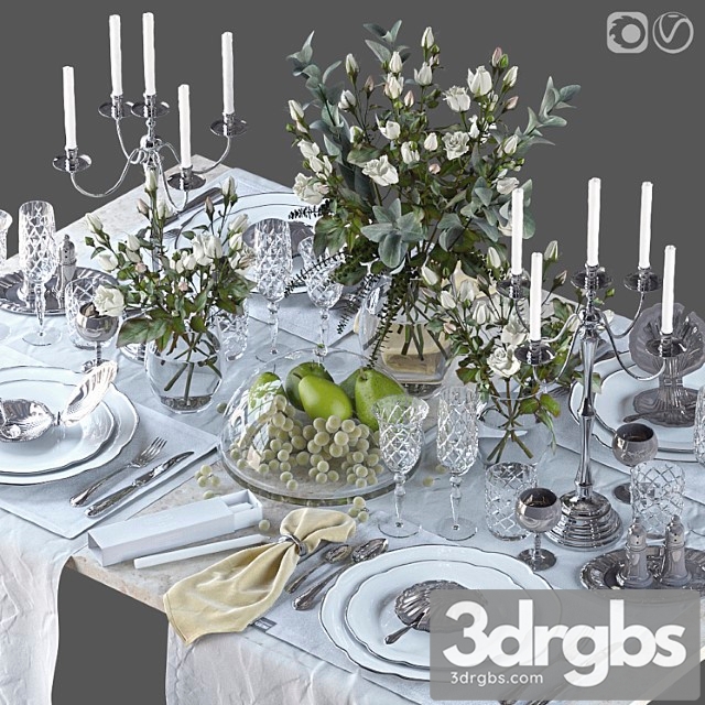 Table setting 41 3dsmax Download - thumbnail 1