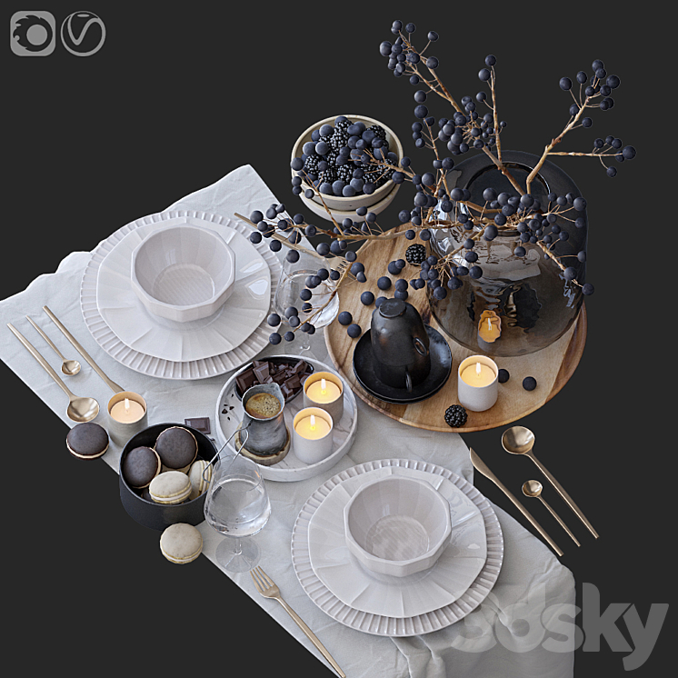 Table setting 46 3DS Max - thumbnail 1