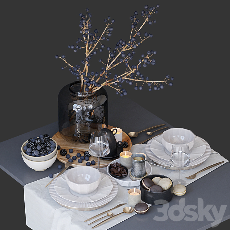 Table setting 46 3DS Max - thumbnail 2