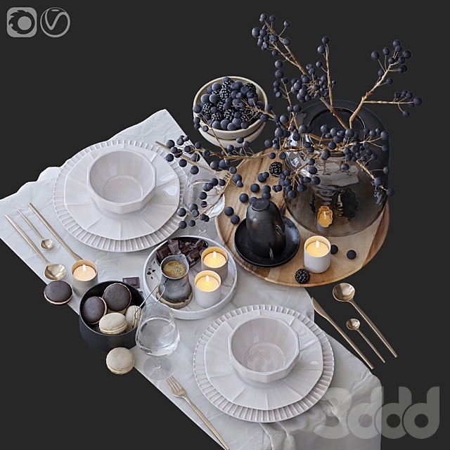 Table setting 46 3DS Max - thumbnail 3