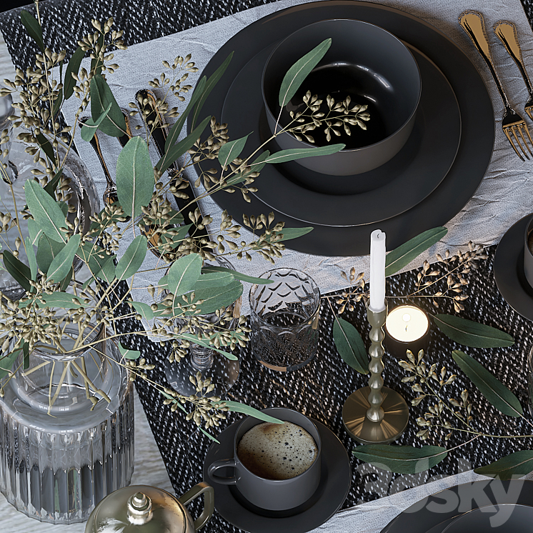 Table setting 68 3DS Max - thumbnail 2