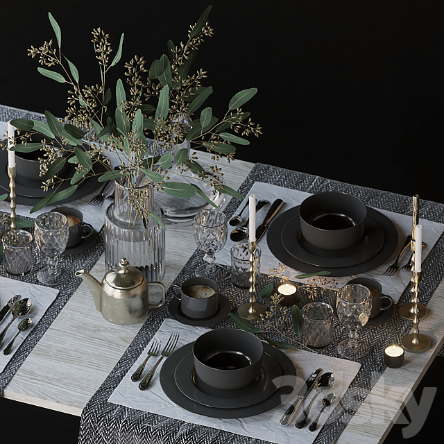 Table setting 68 3DS Max Model - thumbnail 3