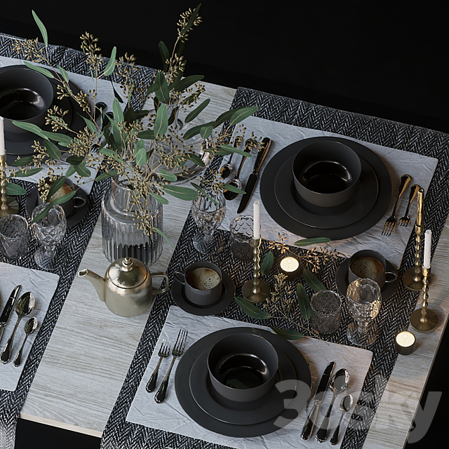 Table setting 68 3DS Max Model - thumbnail 4