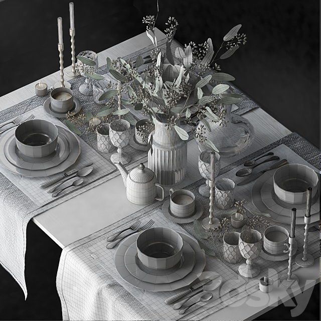 Table setting 68 3DS Max Model - thumbnail 6