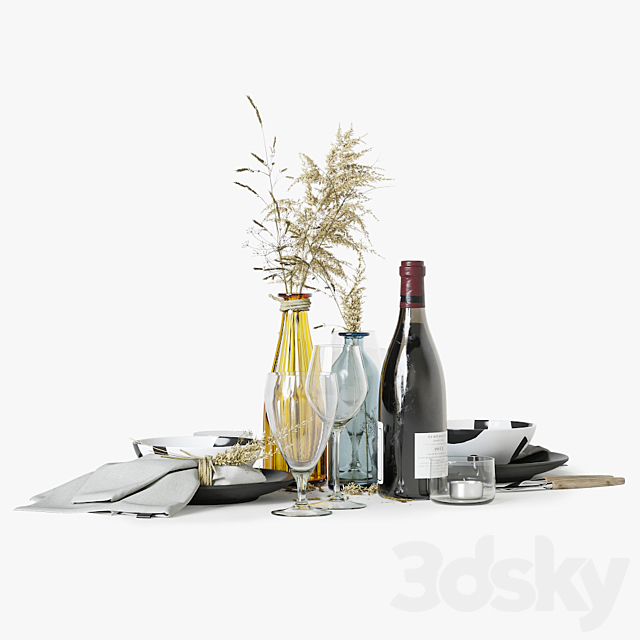 Table setting 7 3DS Max Model - thumbnail 2