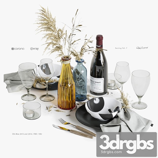 Table Setting 7 3dsmax Download - thumbnail 1