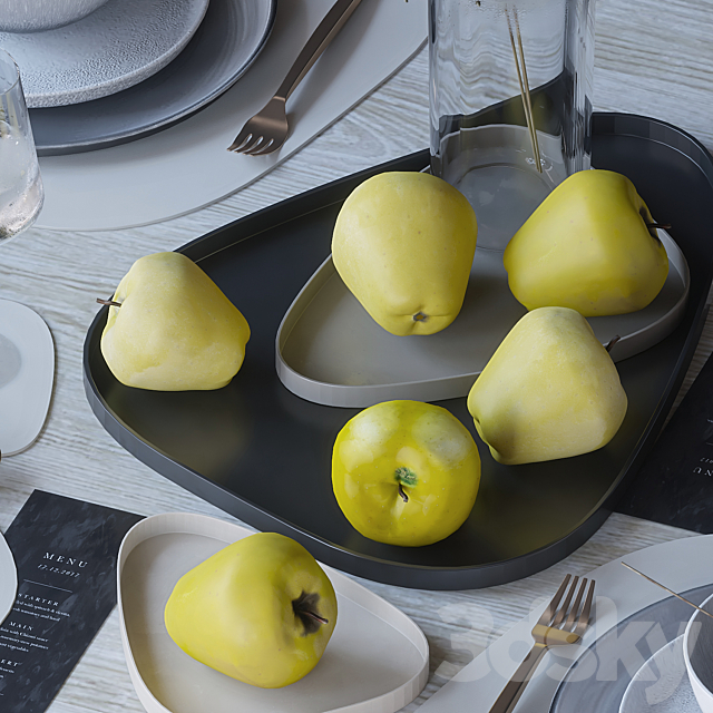 Table setting 70 3DS Max Model - thumbnail 2