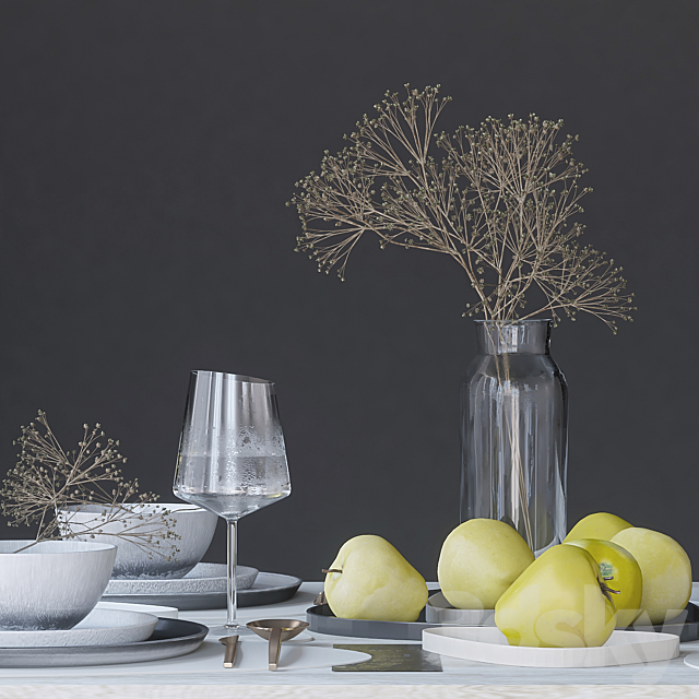 Table setting 70 3DS Max Model - thumbnail 3