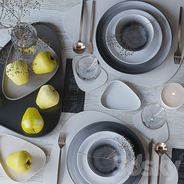 Table setting 70 3DS Max Model - thumbnail 4