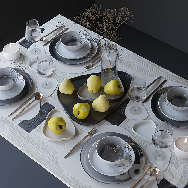 Table setting 70 3DS Max Model - thumbnail 5